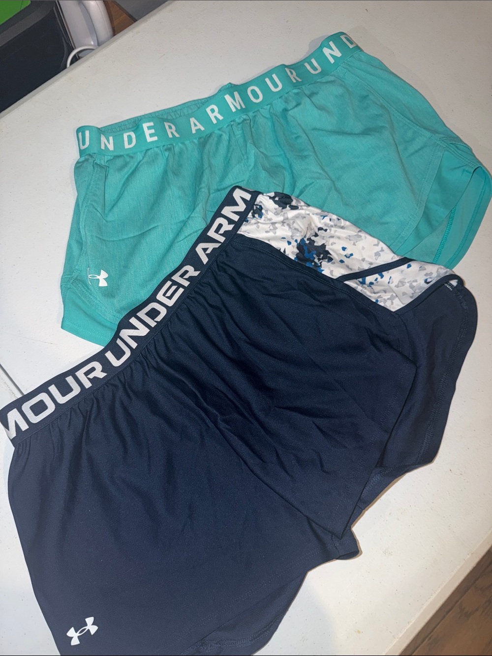 Under Armour Women's Athletic Shorts - Teal & Navy